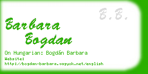 barbara bogdan business card